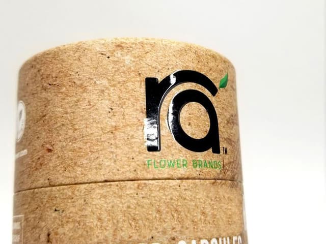 Faux kraft tube with spot UV gloss logo