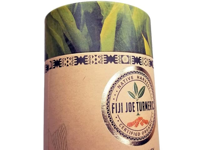 Natural kraft tube with foil seal and printed band